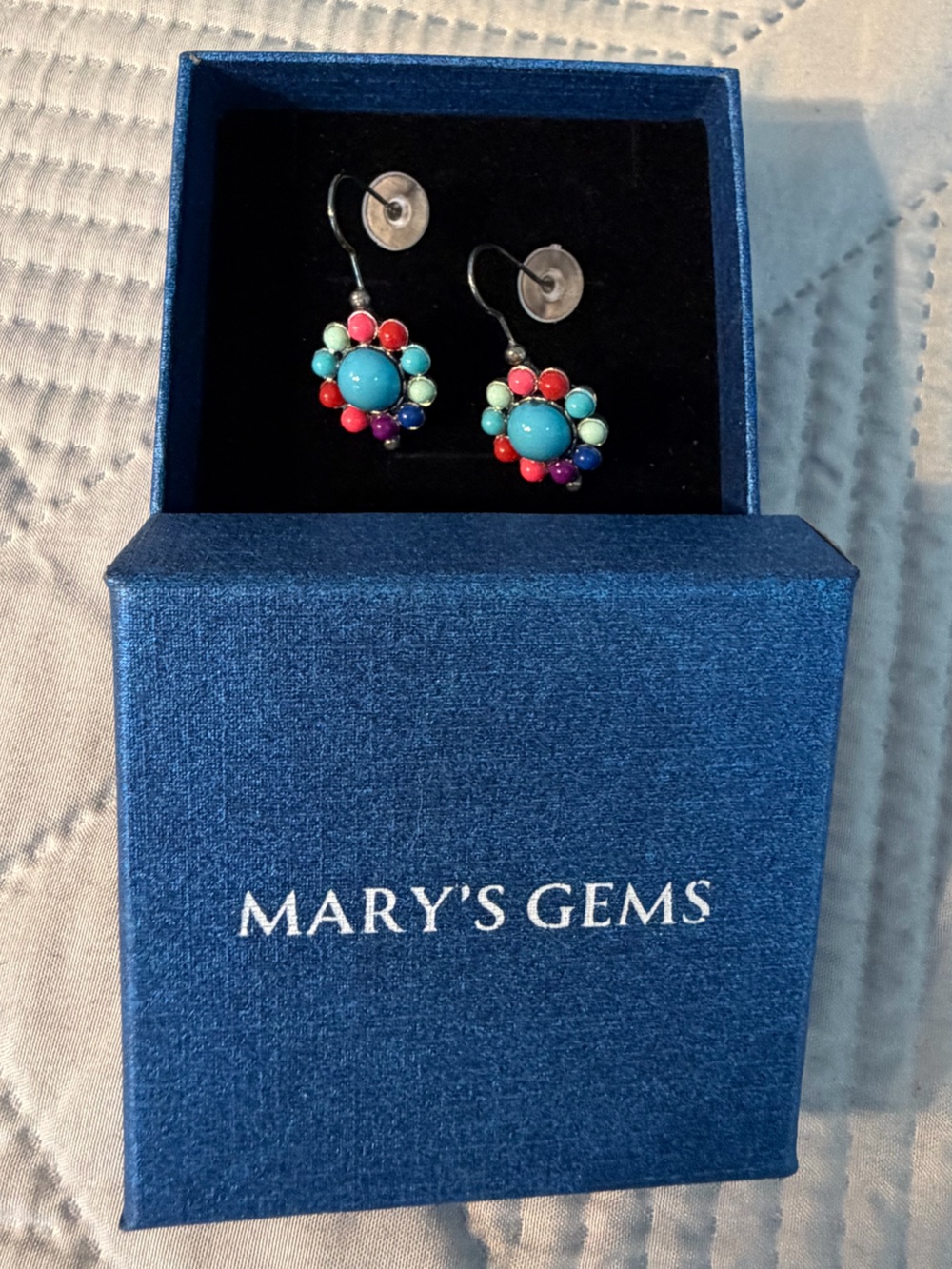 Mary’s Gems Turquoise Multi Stone Drop Earrings